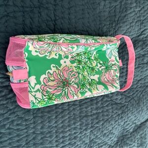 Lilly Pulitzer packing cube for shoesFloral Green and Pink Tote Bag